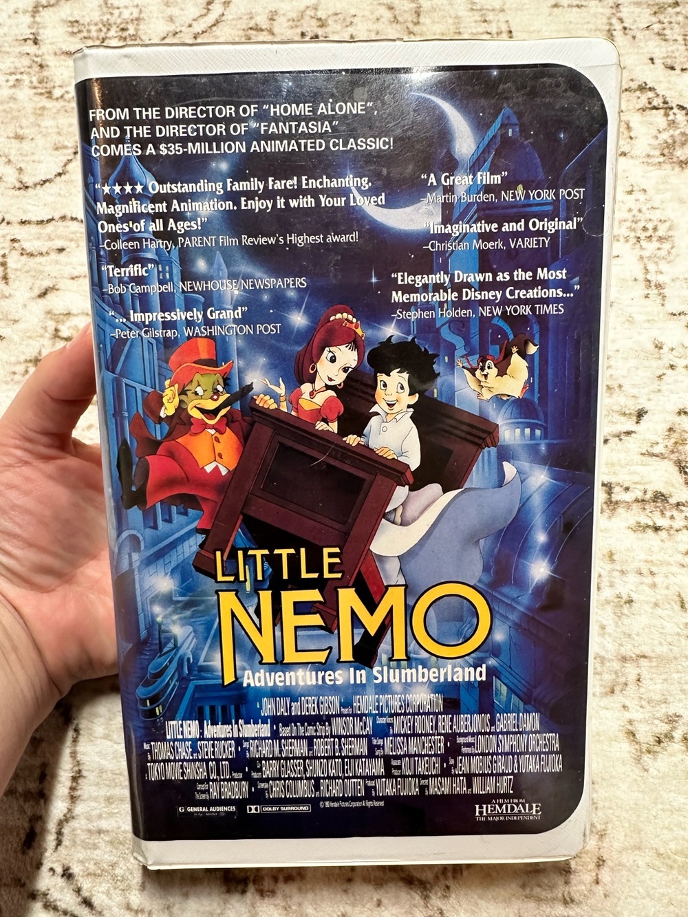 1993 Little Nemo: Adventures in Slumberland VHS – Hemdale Home Video Classic